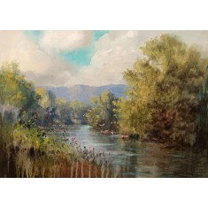 Tahir Bilal Ummi, 18 x 24 Inch, Oil on Canvas, Landscape Painting, AC-TBL-127